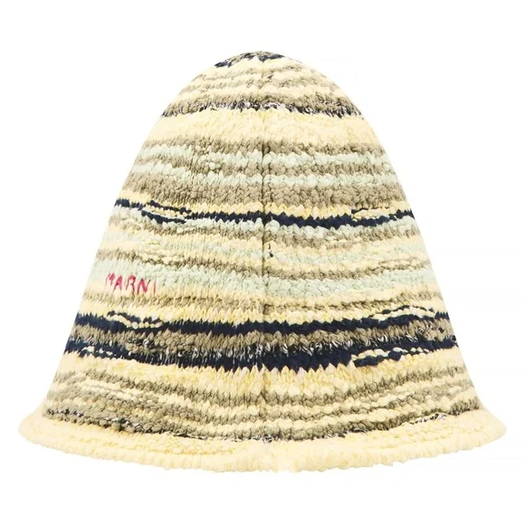 Marni Soft Cotton Knit Crochet Bucket HatIndia Yellow